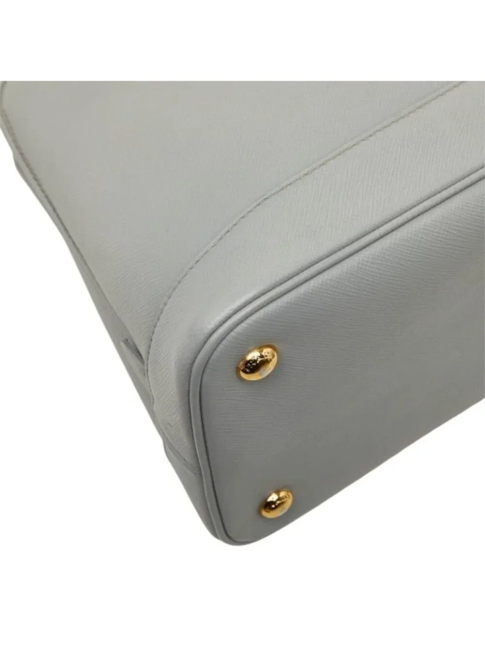 Prada Handbag Blue Gray Leather